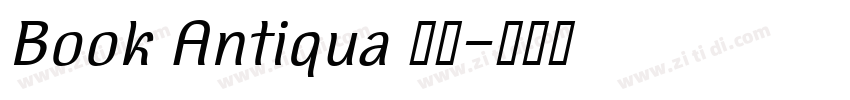 Book Antiqua 常规字体转换